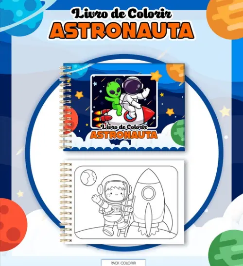 Arquivo Digital - Livro de Colorir (astronauta) 2