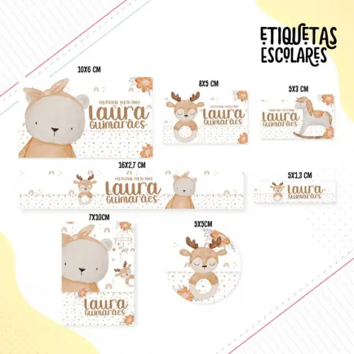Arquivo de Corte - Etiqueta Escolar (brinquedos) B