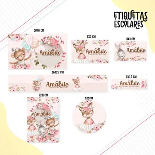 Arquivo de Corte - Etiqueta Escolar (ballet) a