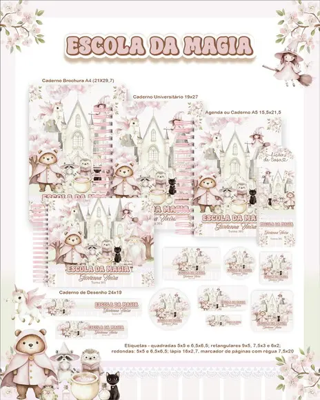 Arquivo Digital - Etiqueta Escolar (escola da Magia) a