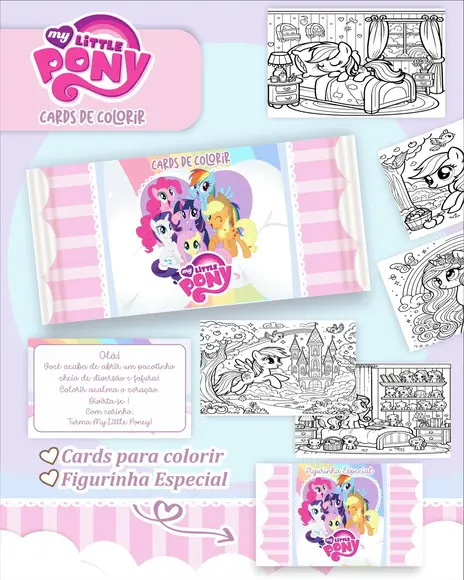 Arquivo Digital - Cards para Colorir (my Little Pony) 1