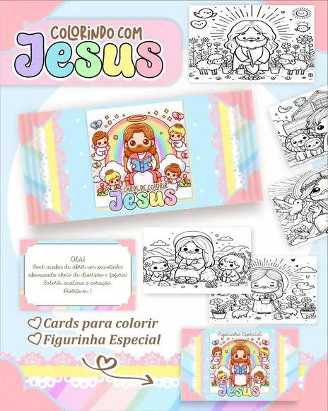 Arquivo Digital - Cards para Colorir (cristão) 1