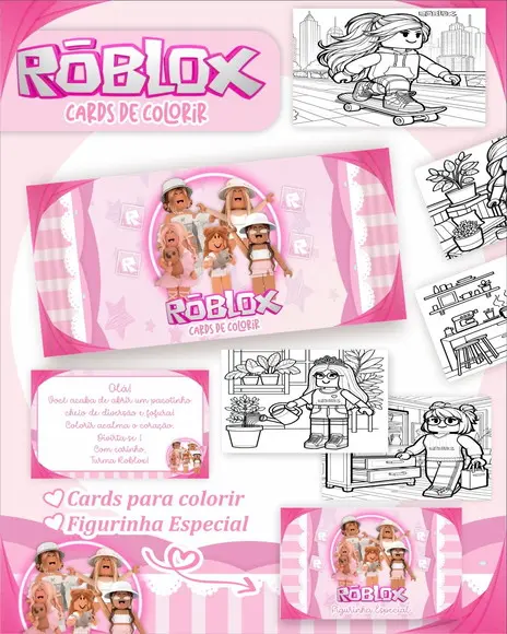 Arquivo Digital - Cards para Colorir (roblox) 1