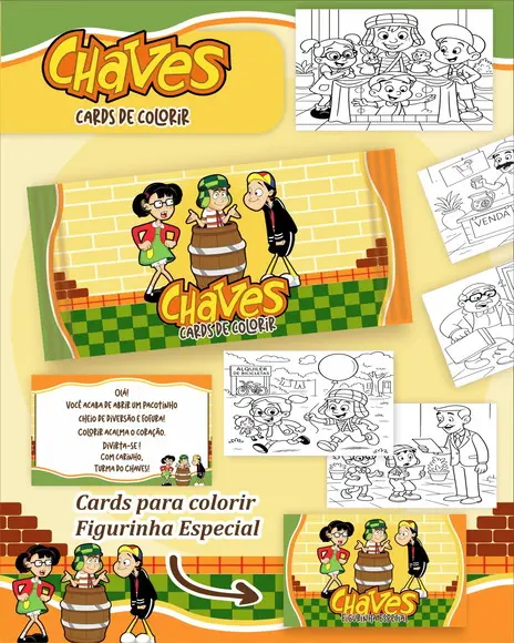 Arquivo Digital - Cards para Colorir (chaves) 1