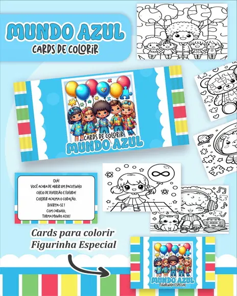 Arquivo Digital - Cards para Colorir (autismo) 1