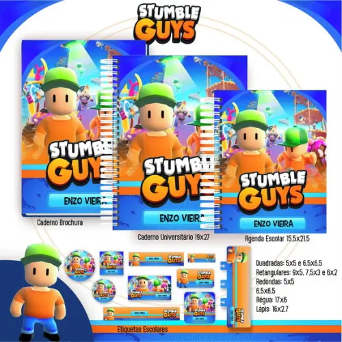 Arquivo Digital - Etiqueta Escolar (stumble Guys) a