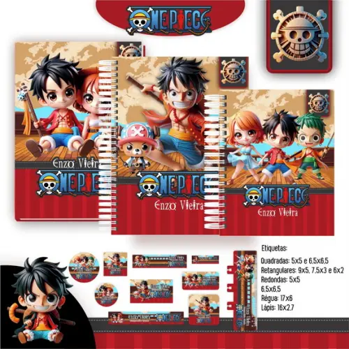 Arquivo Digital - Etiqueta Escolar (one Piece) D