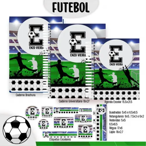 Arquivo Digital - Etiqueta Escolar (futebol) G