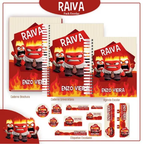 Arquivo Digital - Etiqueta Escolar (raiva) a