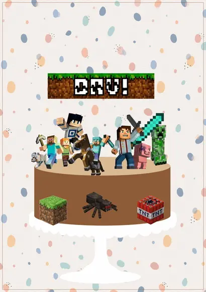 Arquivo de Corte - Topo de Bolo (minecraft) 4