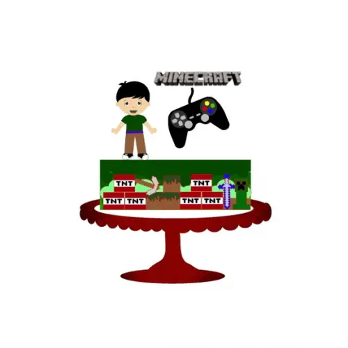 Arquivo de Corte - Topo de Bolo (minecraft) 2