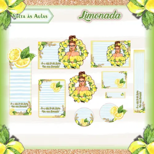 Arquivo de Corte - Etiqueta Escolar (limonada) a