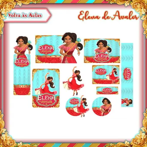 Arquivo de Corte - Etiqueta Escolar (elena de Avalor) c