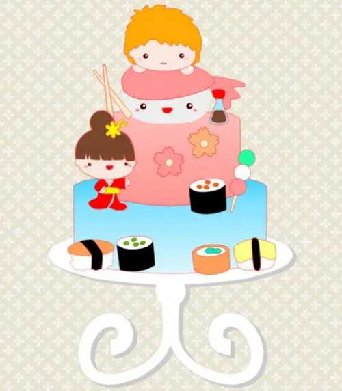 Arquivo de Corte - Topo de Bolo (sushi) 4