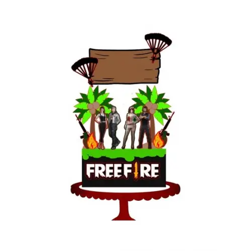 Arquivo de Corte - Topo de Bolo (free Fire) 7
