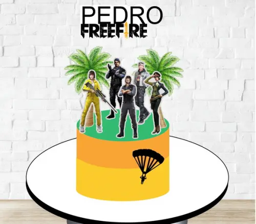 Arquivo de Corte - Topo de Bolo (free Fire) 4