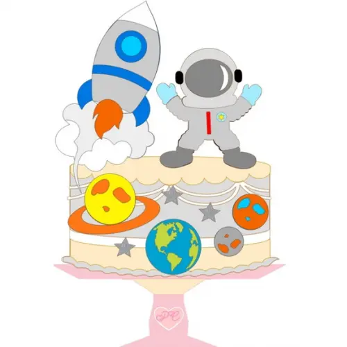 Arquivo de Corte - Topo de Bolo (astronauta) 5