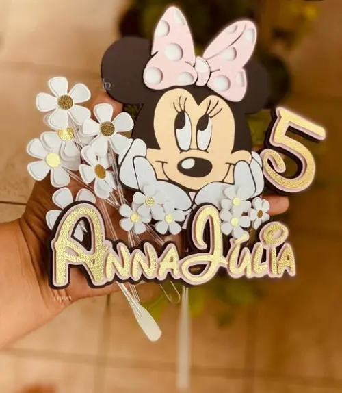 Arquivo de Corte - Topo de Bolo (minnie) 3