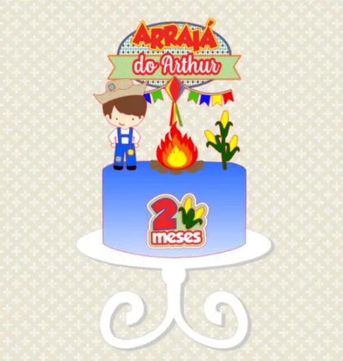 Arquivo de Corte - Topo de Bolo (festa Junina) 40
