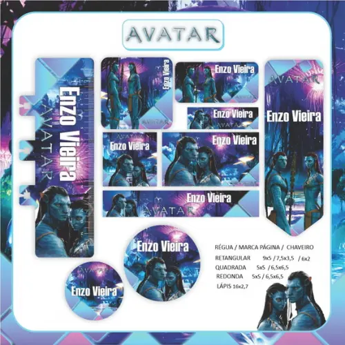 Arquivo Digital - Etiqueta Escolar (avatar) a