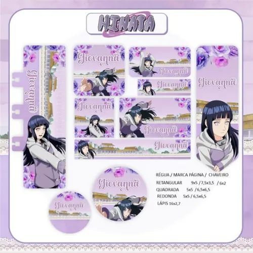Arquivo Digital - Etiqueta Escolar (hinata) c