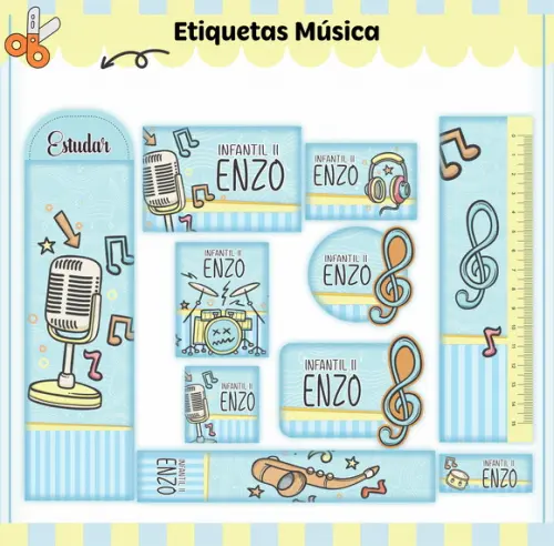 Arquivo de Corte - Etiqueta Escolar (música) B