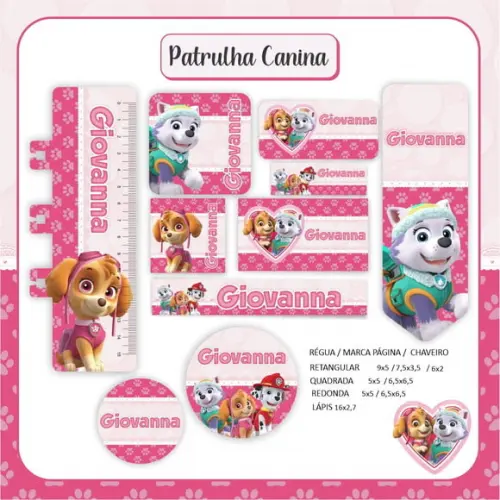 Arquivo Digital - Etiqueta Escolar (patrulha Canina) I