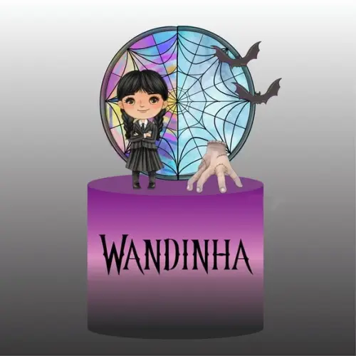 Arquivo de Corte - Topo de Bolo (wandinha) 1