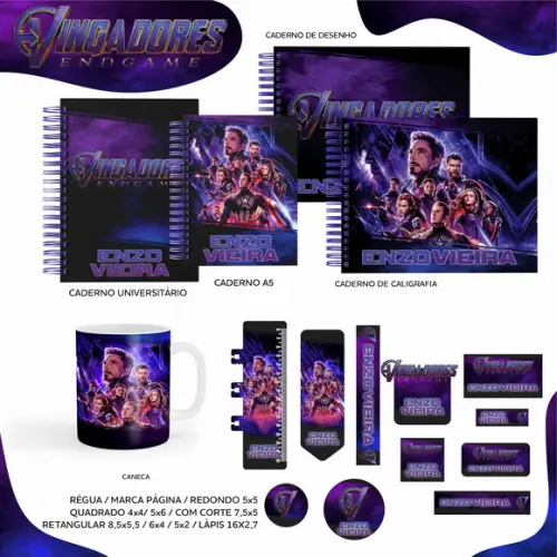 Arquivo Digital - Etiqueta Escolar (vingadores) e