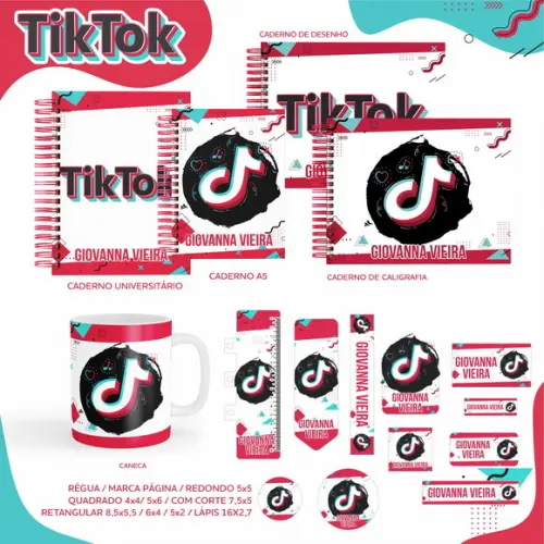 Arquivo Digital - Etiqueta Escolar (tik Tok) B