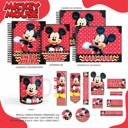 Arquivo Digital - Etiqueta Escolar (mickey) F