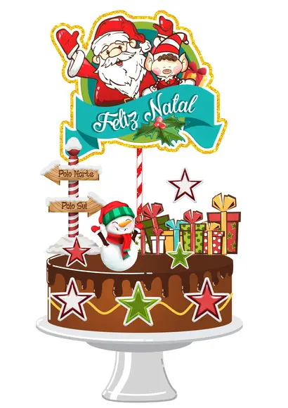 Arquivo de Corte - Topo de Bolo (natal) 41
