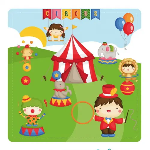 Arquivo De Corte - Quebra-cabeça (circo) 2