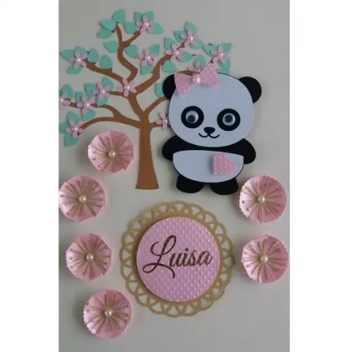 Arquivo de Corte - Topo de Bolo (Panda) 1