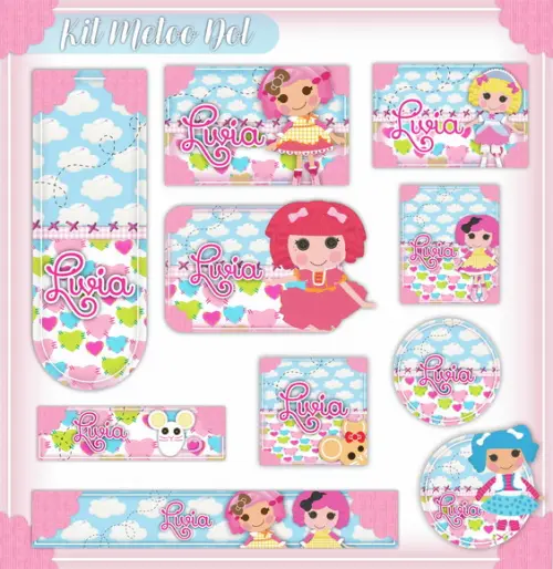 Arquivo de Corte - Etiqueta Escolar (lalaloopsy) a