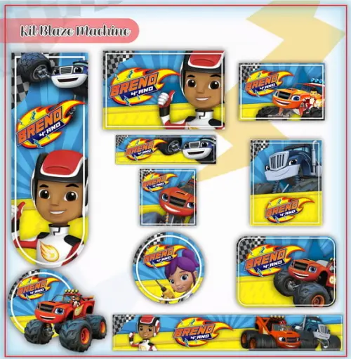 Arquivo de Corte - Etiqueta Escolar (blaze Machine) a