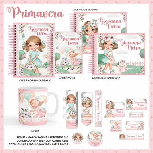 Arquivo Digital - Etiqueta Escolar (Primavera) A