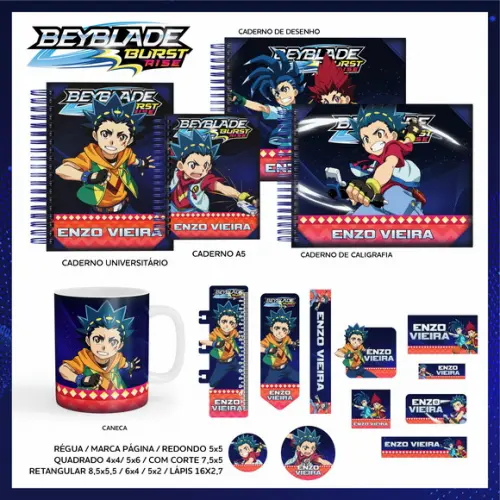 Arquivo Digital - Etiqueta Escolar (Beyblade) A