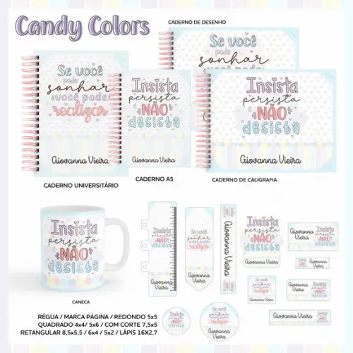 Arquivo Digital - Etiqueta Escolar (Candy Color) B