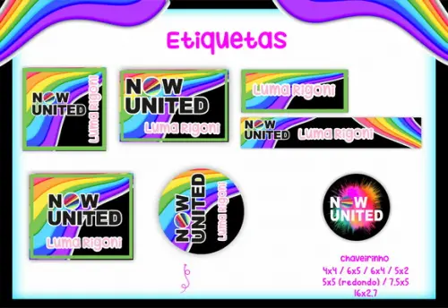 Arquivo Digital - Etiqueta Escolar (Now United) A
