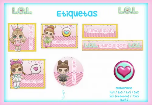 Arquivo Digital - Etiqueta Escolar (LOL Surprise) C