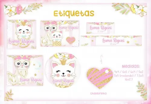 Arquivo Digital - Etiqueta Escolar (Gatinha) B