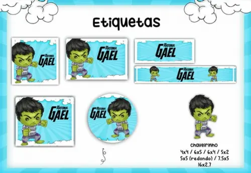 Arquivo Digital - Etiqueta Escolar (Hulk) B