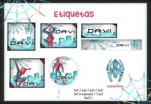 Arquivo Digital - Etiqueta Escolar (Homem Aranha) C