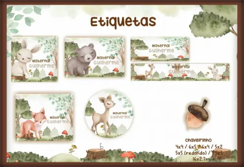 Arquivo Digital - Etiqueta Escolar (Bosque) A