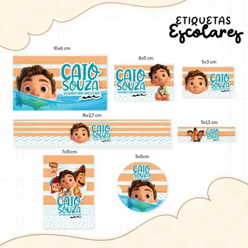 Arquivo de Corte - Etiqueta Escolar (luca) B