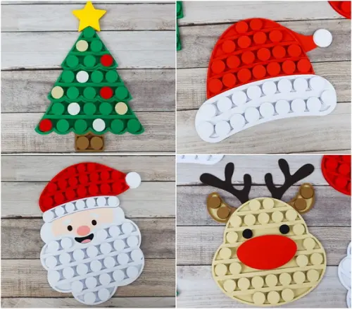 Arquivo de Corte - Topos de Bolo Natal Pop It 1