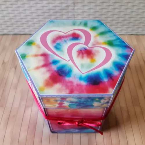 Arquivo de Corte - Caixa Explosão (Tie Dye) 1