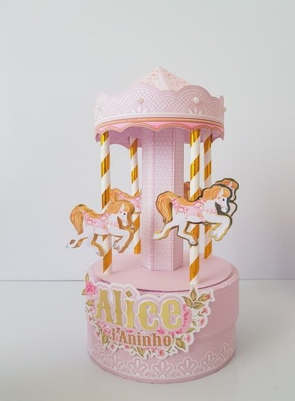 Leve + 13 Arquivo De Corte - Carrossel Menina 3