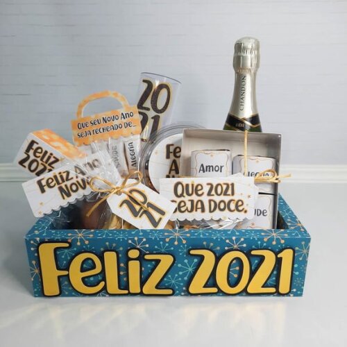 Leve + 13 Arquivo de Corte - Cesta Ano Novo 1